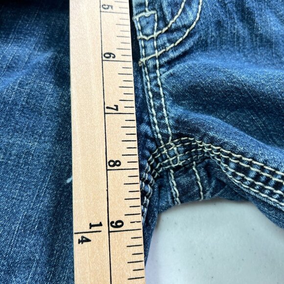 Silver Suki Surplus Capri Jeans Womens 26 Blue Stretch Denim Heavy Stitching - Picture 10 of 11